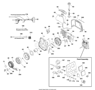 Part Location Diagram of 311409GS Briggs and Stratton Cover-panel